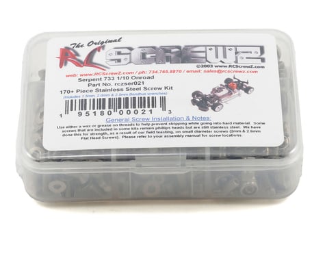 RC Screwz Serpent 733 1/10 Onroad Stainless Steel Screw Kit