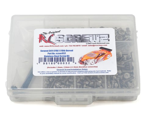 RC Screwz Serpent 411 Eryx 1/10th Onroad Stainless Steel Screw Kit