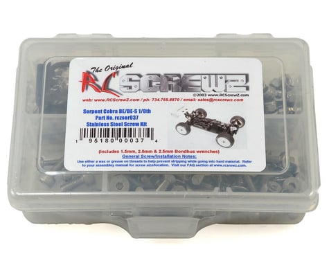 RC Screwz Serpent Cobra 811-Be Stainless Steel Screw Kit