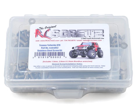 RC Screwz Traxxas Telluride 4x4 RTR Stainless Steel Screw Kit