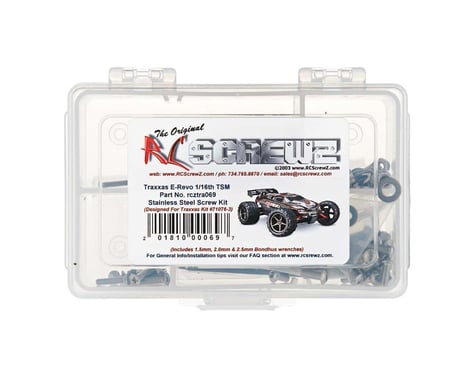 RC Screwz Stainless Steel Screw Kit for Traxxas 1/16 E-Revo