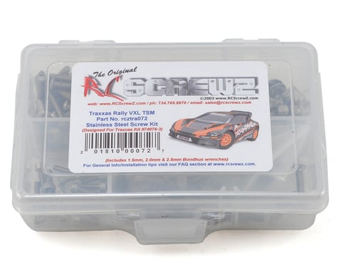 RC Screwz Traxxas Rally VXL TSM Stainless Screw Kit