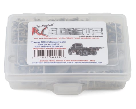 RC Screwz Traxxas TRX-6 Ultimate RC Hauler Stainless Steel Screw Kit