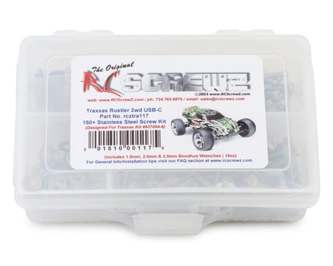 RC Screwz Stainless Steel Screw Kit for Traxxas Rustler 2WD