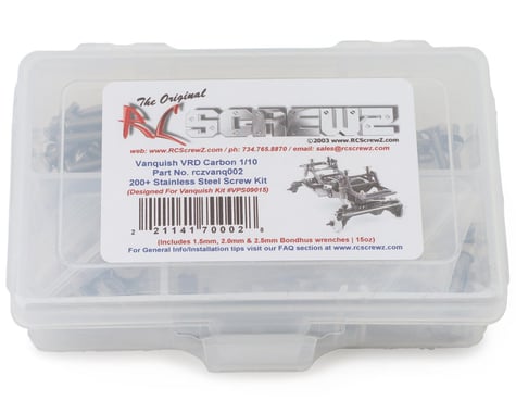 RC Screwz Vanquish VRD Carbon Stainless Steel Screw Kit