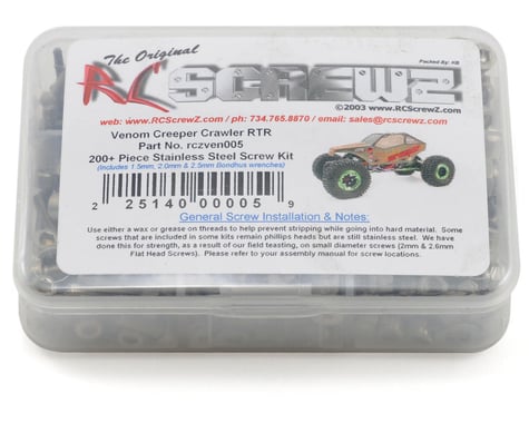RC Screwz Venom Racing Creeper Rock Crawler Stainless Steel Screw Kit
