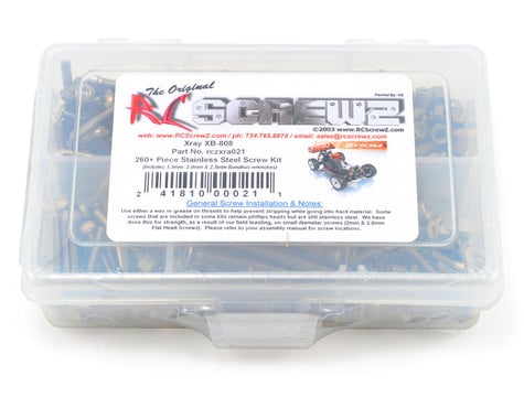 RC Screwz Xray XB-808 Stainless Steel Screw Kit