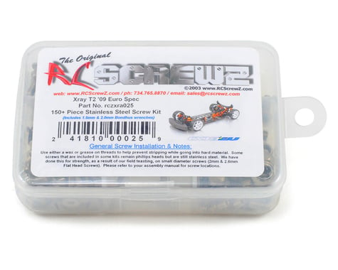 RC Screwz Xray T2 009' Euro Stainless Steel Screw Kit