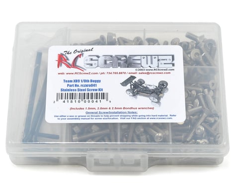RC Screwz XRAY XB9 Stainless Steel Screw Kit