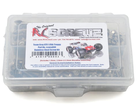 RC Screwz XRAY XT9 1/8 Truggy Stainless Steel Screw Kit