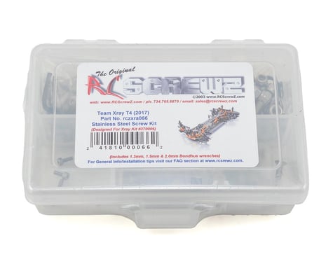 RC Screwz XRAY T4 2017 Stainless Steel Screw Kit