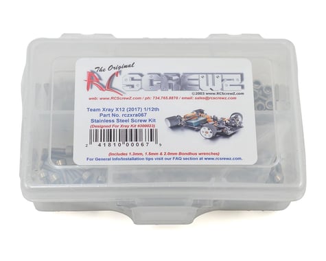 RC Screwz XRAY X12 2017 Stainless Steel Screw Kit