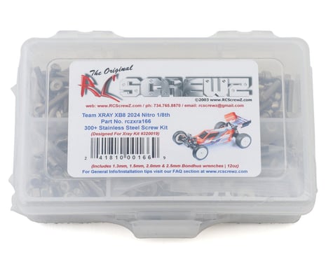 RC Screwz Team XRAY XB8 2024 1/8 Nitro Buggy Stainless Steel Screw Kit