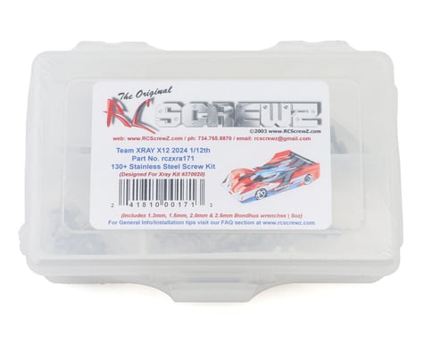 RC Screwz Team XRAY X12 2024 1/12 Stainless Steel Screw Kit