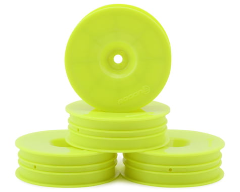 Ruddog 2.2" 2WD Front Slim Carpet Buggy Wheels (Yellow) (4) w/12mm Hex