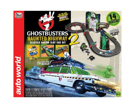 Round 2 AW Ghostbusters 14' Haunted Highway 2 SlotCar RaceSet