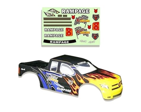 Redcat Rampage MT/XT Pre-Painted Truck Body (Black Flame)