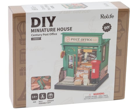 Robotime DIY Miniature Century Post Office 3D Wooden Model Kit