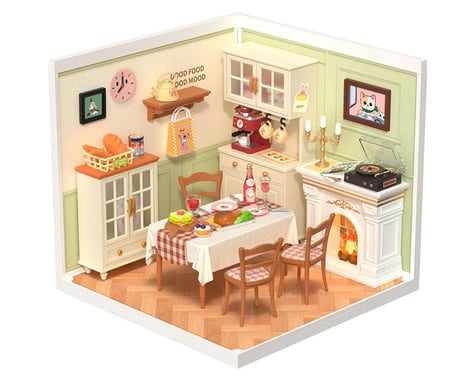 Robotime Warm Dining Room DIY Miniature 3D Plastic Model Kit