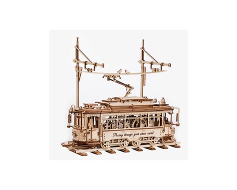 Robotime Classic Wooden City Tram Assembly Kit