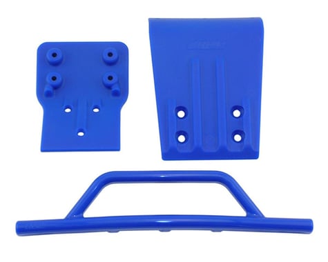 RPM Front Bumper & Skid Plate for Traxxas Slash 4x4 (Blue)