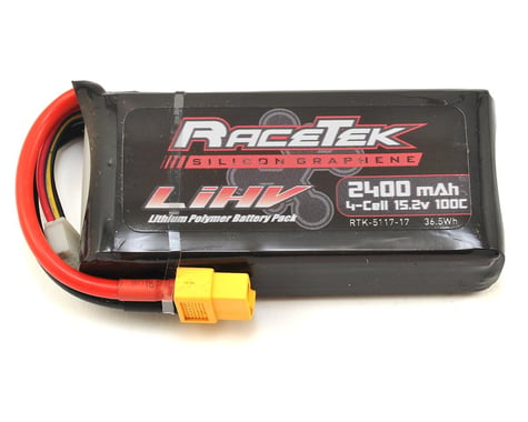 RaceTek 4S 100C Silicon Graphene HV LiPo Battery (15.2V/2400mAh)