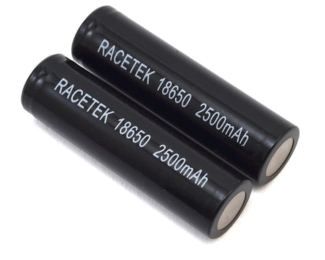 RaceTek 18650 Li-Ion Battery (2) (3.7V/2500mAh)
