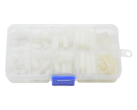 RaceTek M3 Assorted Nylon Hardware Kit (White) (120) (Male & Female)
