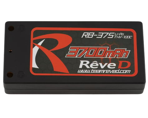 Reve D 2S LiPo Battery 100C w/4mm Bullets (7.4V/3700mAh)