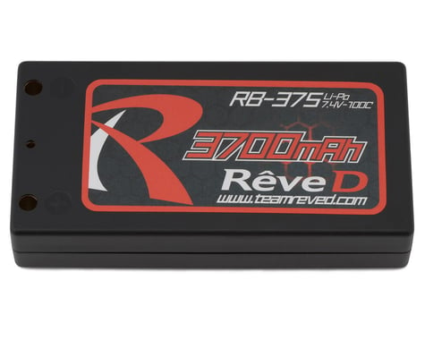 Reve D 2S "Shorty" 100C LiPo Battery w/4mm Bullets (7.4V/3700mAh)