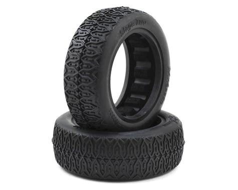 Raw Speed RC Stage Two 2.2" 1/10 2WD Front Buggy Tires (2) (Clay)
