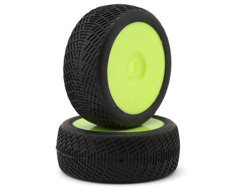 Raw Speed RC Radar 1/8 Buggy Pre-Mounted Tires (Yellow) (2) (Clay)