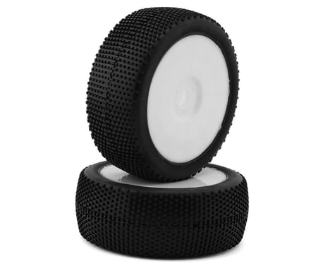 Raw Speed RC SuperMini 1/8 Buggy Pre-Mounted Tires (White) (2) (Soft)