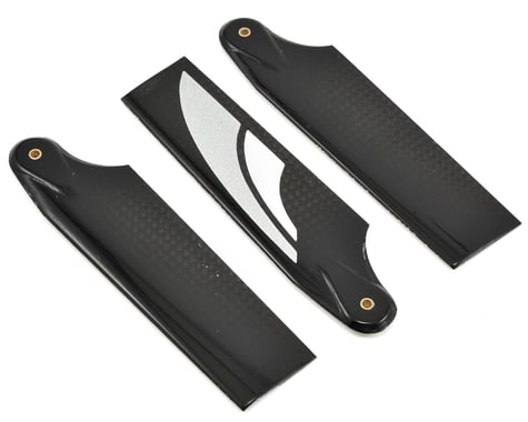 SAB Goblin 115mm Carbon Fiber Tail Blade Set (Silver) (3) (3-Blade)