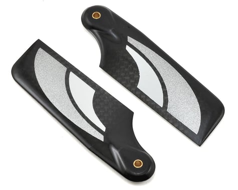 SAB Goblin 80mm Carbon Fiber Tail Blade Set (Black/Silver)