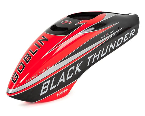 SAB Goblin Black Thunder T Fiberglass Canopy (Black/Red)