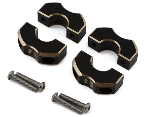 Samix SCX10 Pro Brass Rear Weights (Black) (2) (35g)