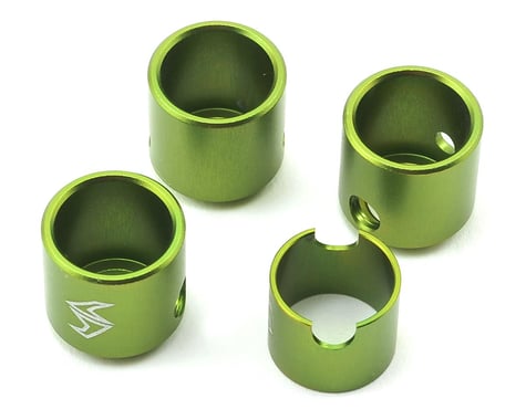 Samix SCX10 II Aluminum Drivershaft Cups (Green) (4) (RTR Transmission)