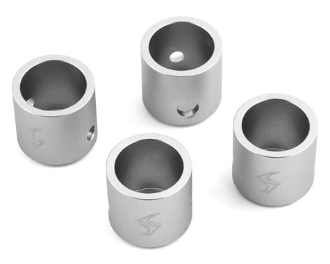 Samix SCX-6 Aluminum Driveshaft Cups (Silver) (4)