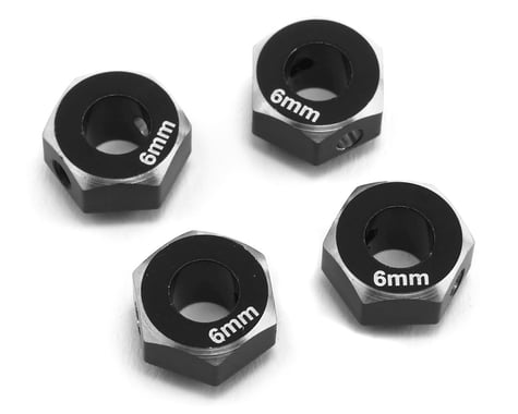 Samix TRX-4 Aluminum 12mm Hex Adapter (Black) (4) (6mm)