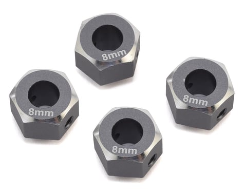 Samix Aluminum 12mm Hex Adapter for Traxxas TRX-4 (Grey) (4) (8mm)