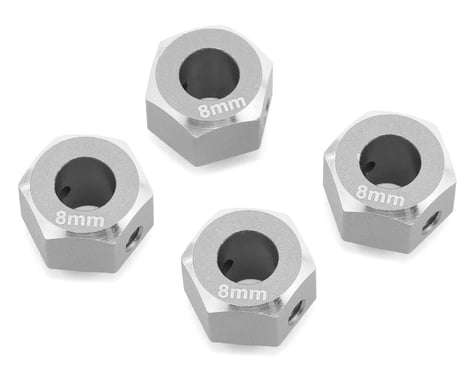 Samix Aluminum 12mm Hex Adapter for Traxxas TRX-4 (Silver) (4) (8mm)