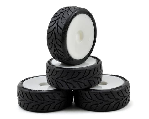 Schumacher 12mm Hex Shimizu Pre-mounted Rain Racing Tires (4) (White)