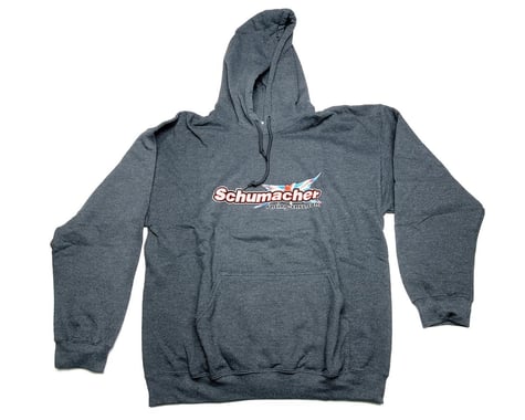 Schumacher Dark Gray Hooded Sweat Shirt (Medium)