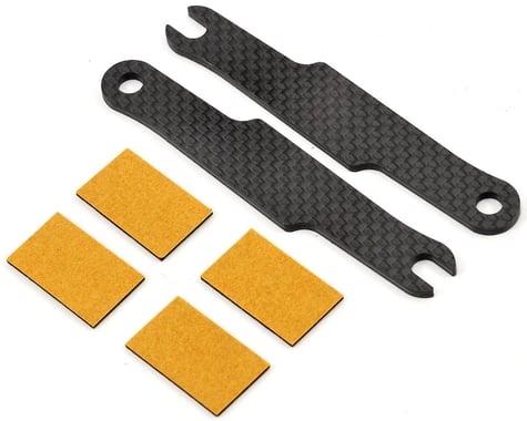 Schumacher Carbon Fiber LiPo Battery Strap & Adhesive Pad Set