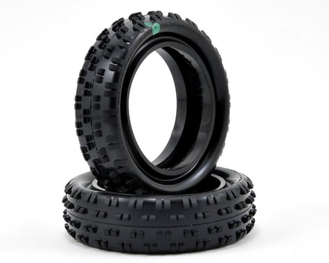 Schumacher "Cut Stagger" Low Profile 2.2" 1/10 2WD Buggy Front Turf Tires (2) (Green)