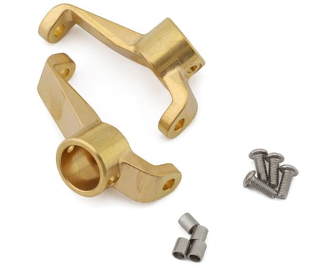 Reefs RC Axial SCX10 Pro Brass Front Portal C-Hubs (Gold) (2) (28g)