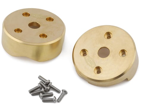 Reefs RC Axial SCX10 Pro Brass Outer Portal Covers (Gold) (2) (89g)