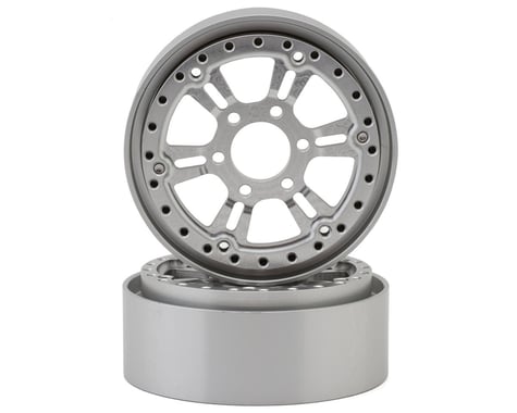 Reefs RC BLADE 1.9" Aluminum Beadlock Wheels w/Reef Hubs & Rings (Silver) (2)