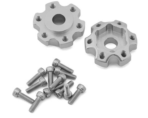 Reefs RC 12mm Hex "DOT" CNC-Machined Aluminum Hubs (Silver) (2) (2mm Offset)